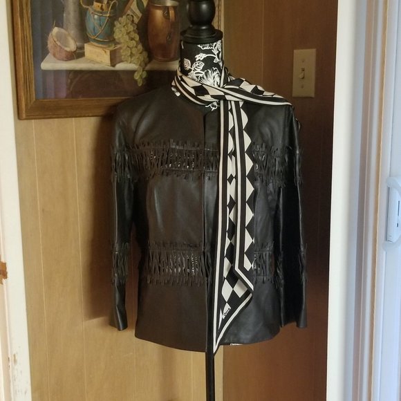 Unique Leather Jacket, Lafayette 148, Women's 14 - Picture 2 of 12